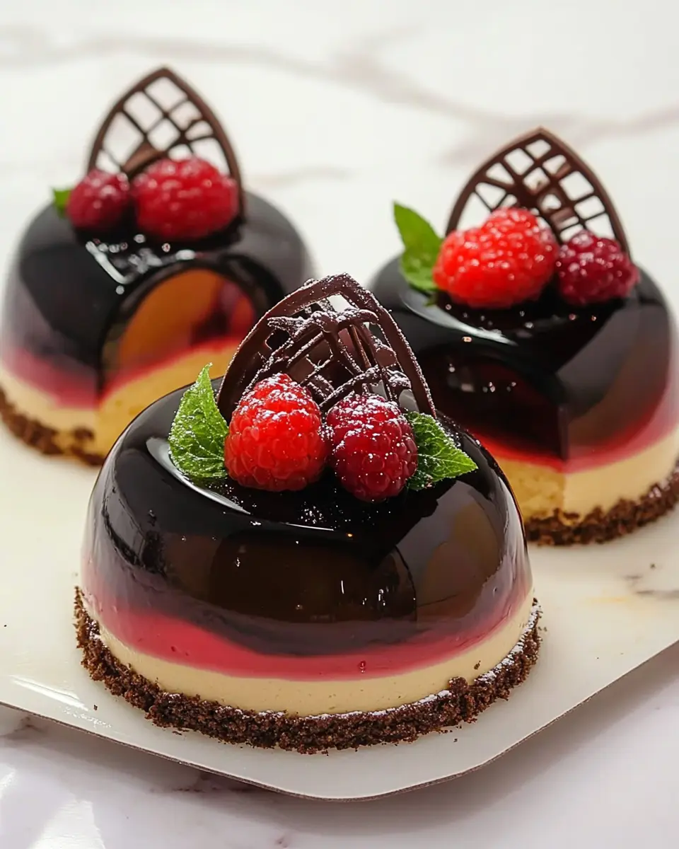 Mirror Glaze Mousse-Törtchen First Image First Image