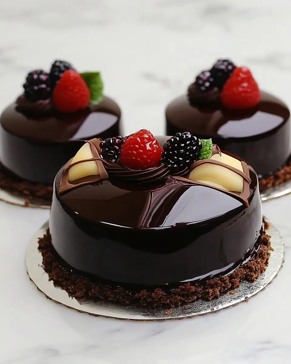 Mirror Glaze Mousse-Törtchen: Indulgent Treats to Impress!