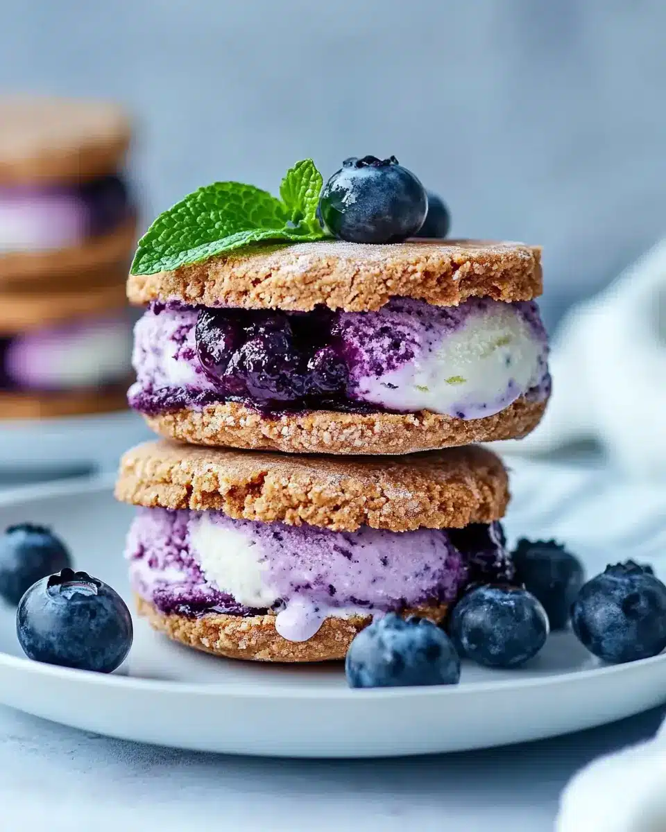 Blaubeer Eiscreme Sandwich: The Indulgent Summer Delight