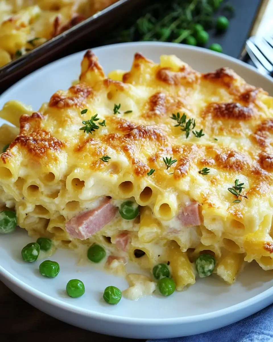 Nudelauflauf mit Schinken und Erbsen: The Best Comfort Dish!