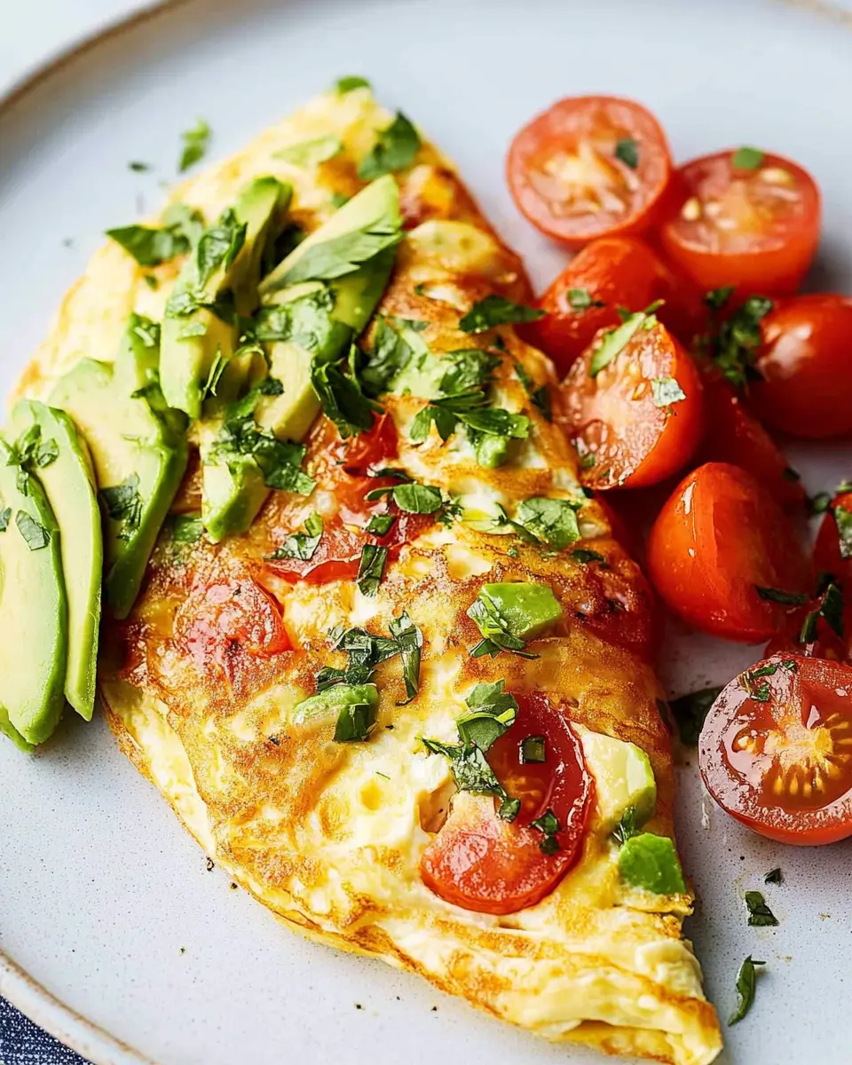 Omelett mit Tomaten und Avocado: Easy, Fresh Morning Delight