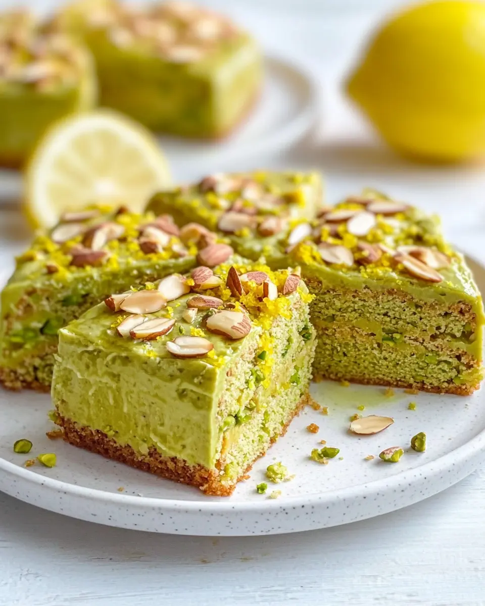 Pistazienkuchen mit Zitrone & Mandeln: Irresistibly Moist Delight