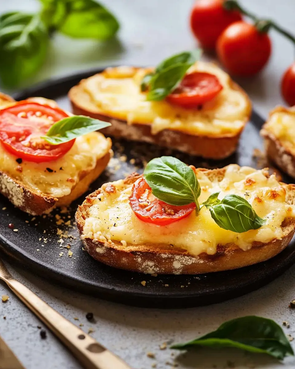 Überbackenes Brot mit Käse, Tomaten und Basilikum: Irresistibly Cheesy Delight!