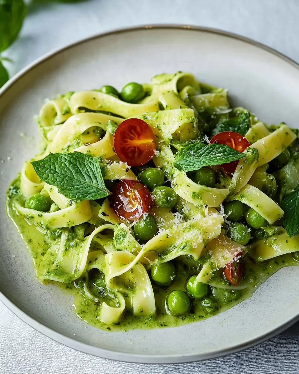 Pasta mit Erbsen-Minz-Sauce: A Refreshingly Easy Delight