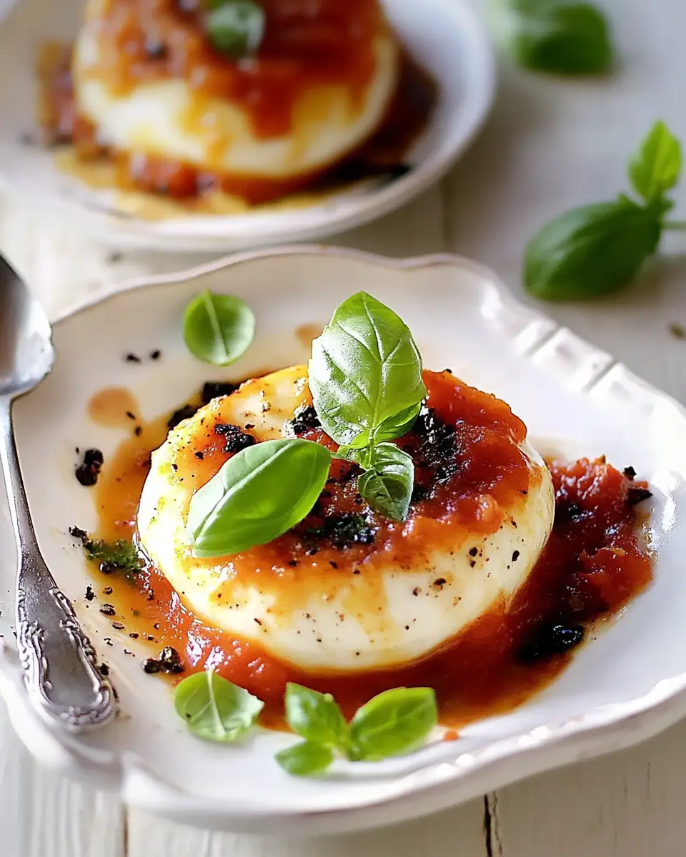 Gebackener Mozzarella auf Chutney First Image First Image