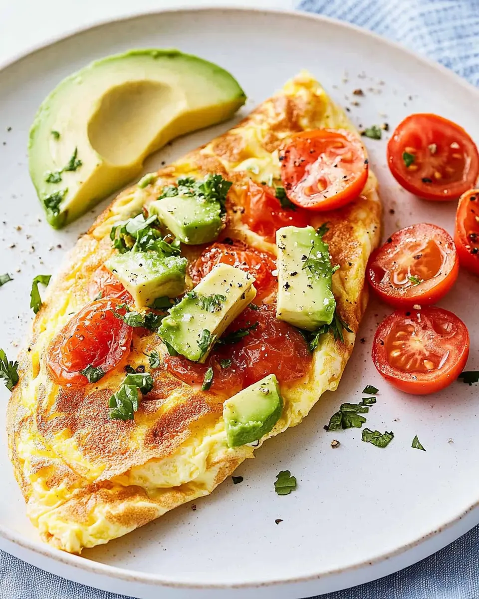 Omelett mit Tomaten und Avocado: Easy, Fresh Morning Delight