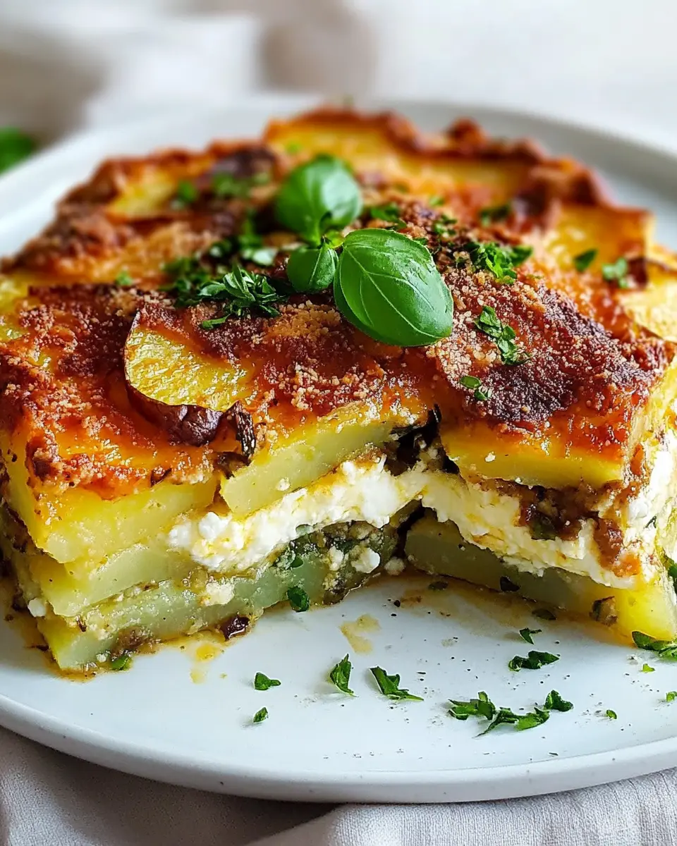 Kartoffel-Lasagne mit Ricotta und Bärlauch: Irresistibly Comforting!