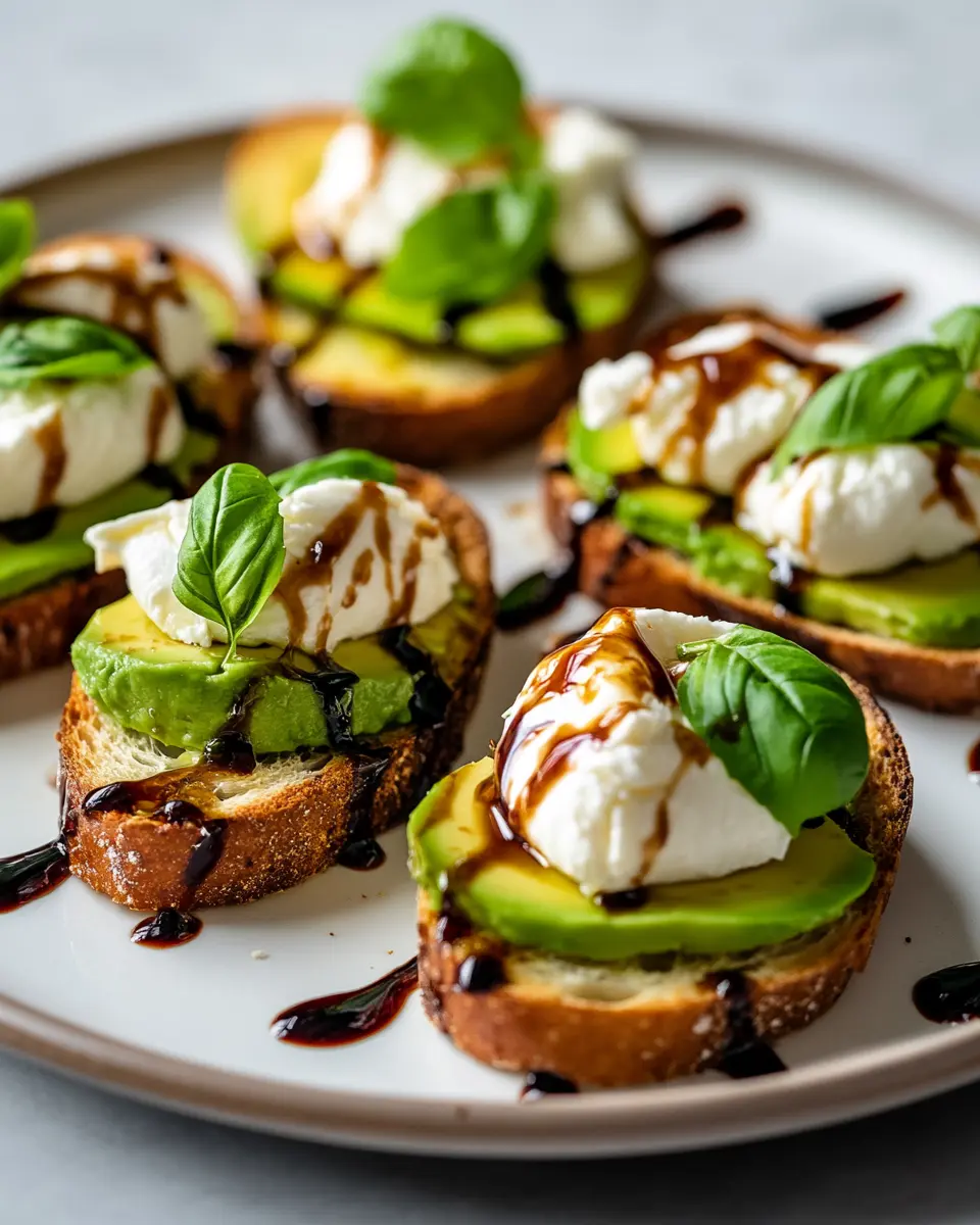 Avocado-Burrata-Bruschetta: The Best Indulgent Appetizer