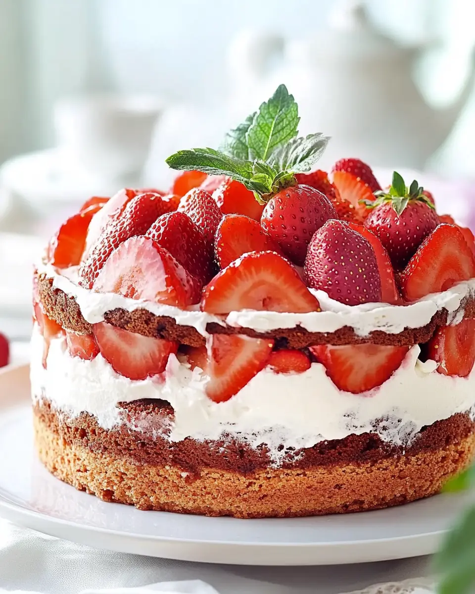 Himmlische Erdbeertorte mit leichter Quarkcreme: Pure Bliss!