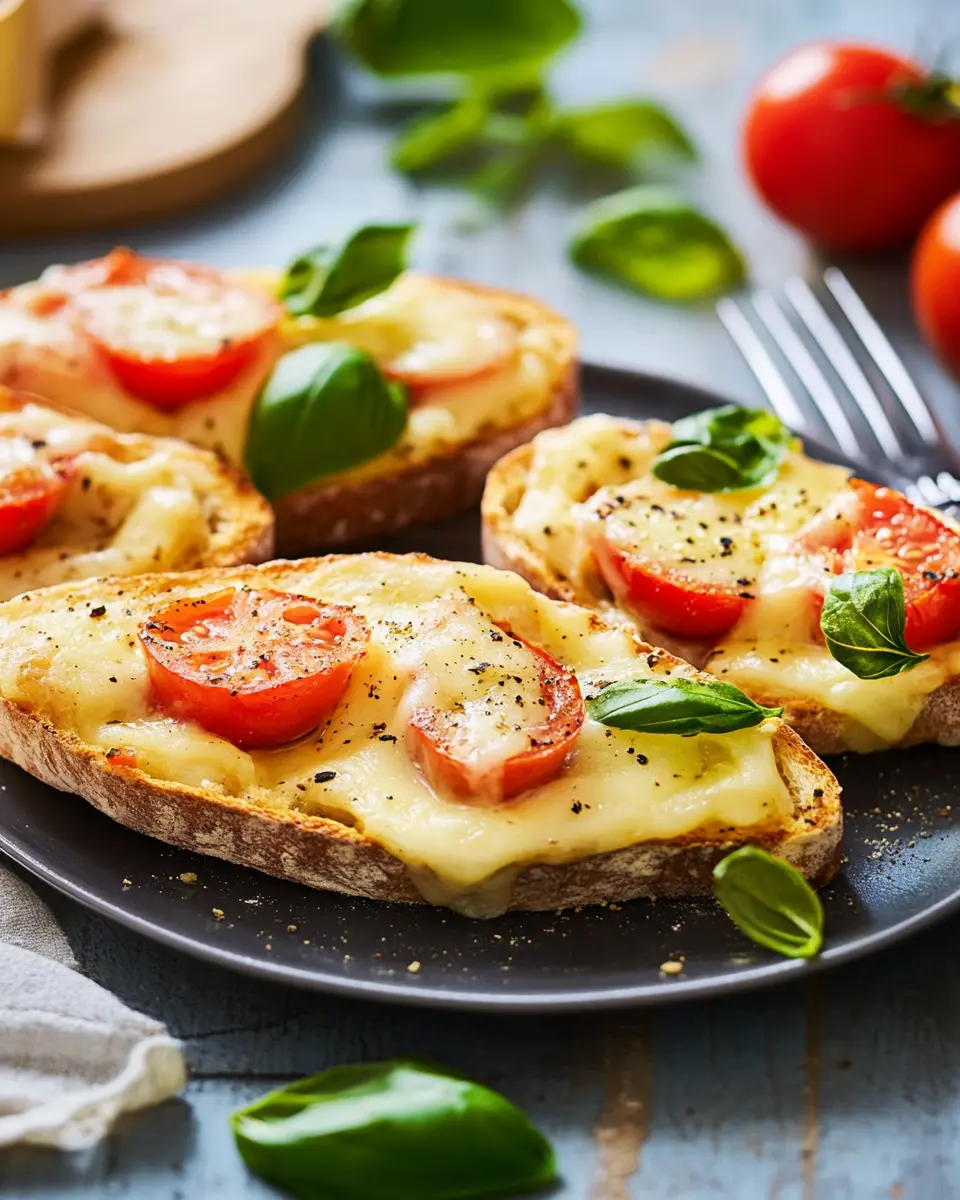 Überbackenes Brot mit Käse, Tomaten und Basilikum: Irresistibly Cheesy Delight!