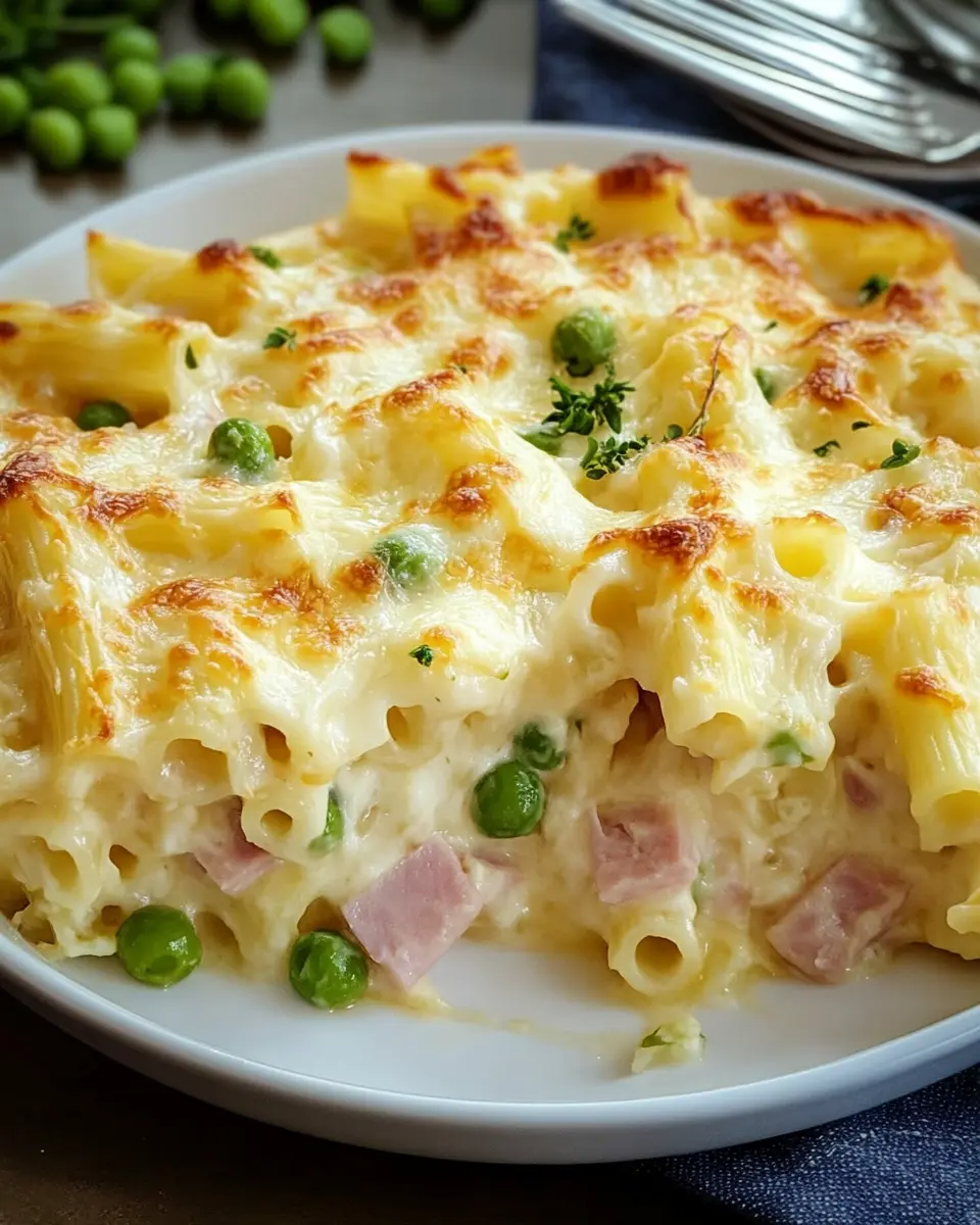 Nudelauflauf mit Schinken und Erbsen: The Best Comfort Dish!