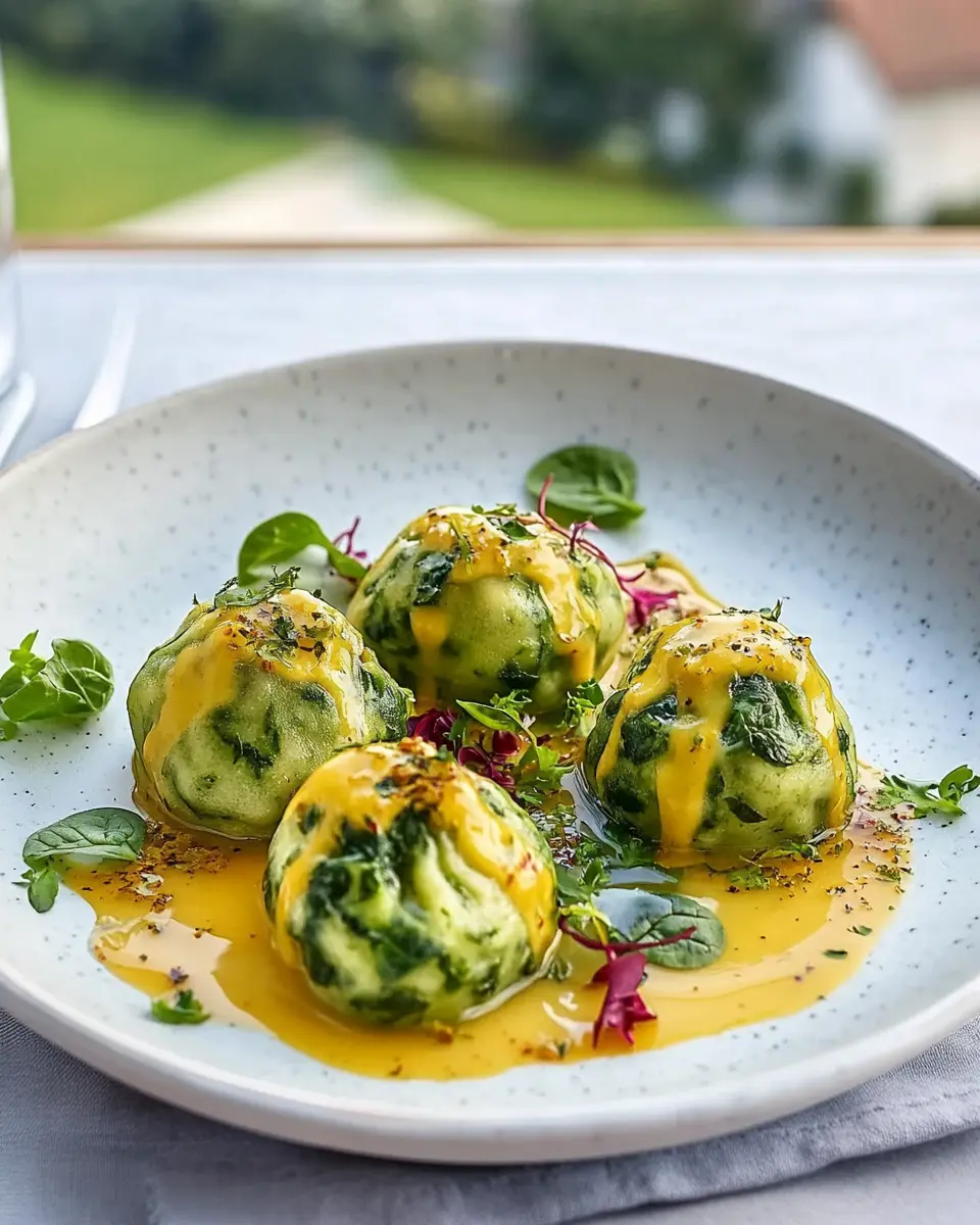 Spinatknödel mit Safranbutter: Indulgent Flavor You'll Crave