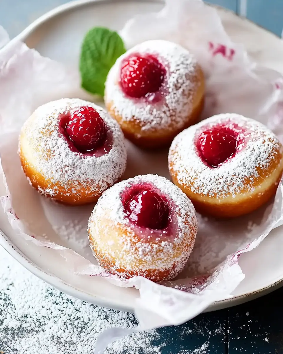 Mini-Krapfen mit Himbeerherz: Indulgent Bites of Joy