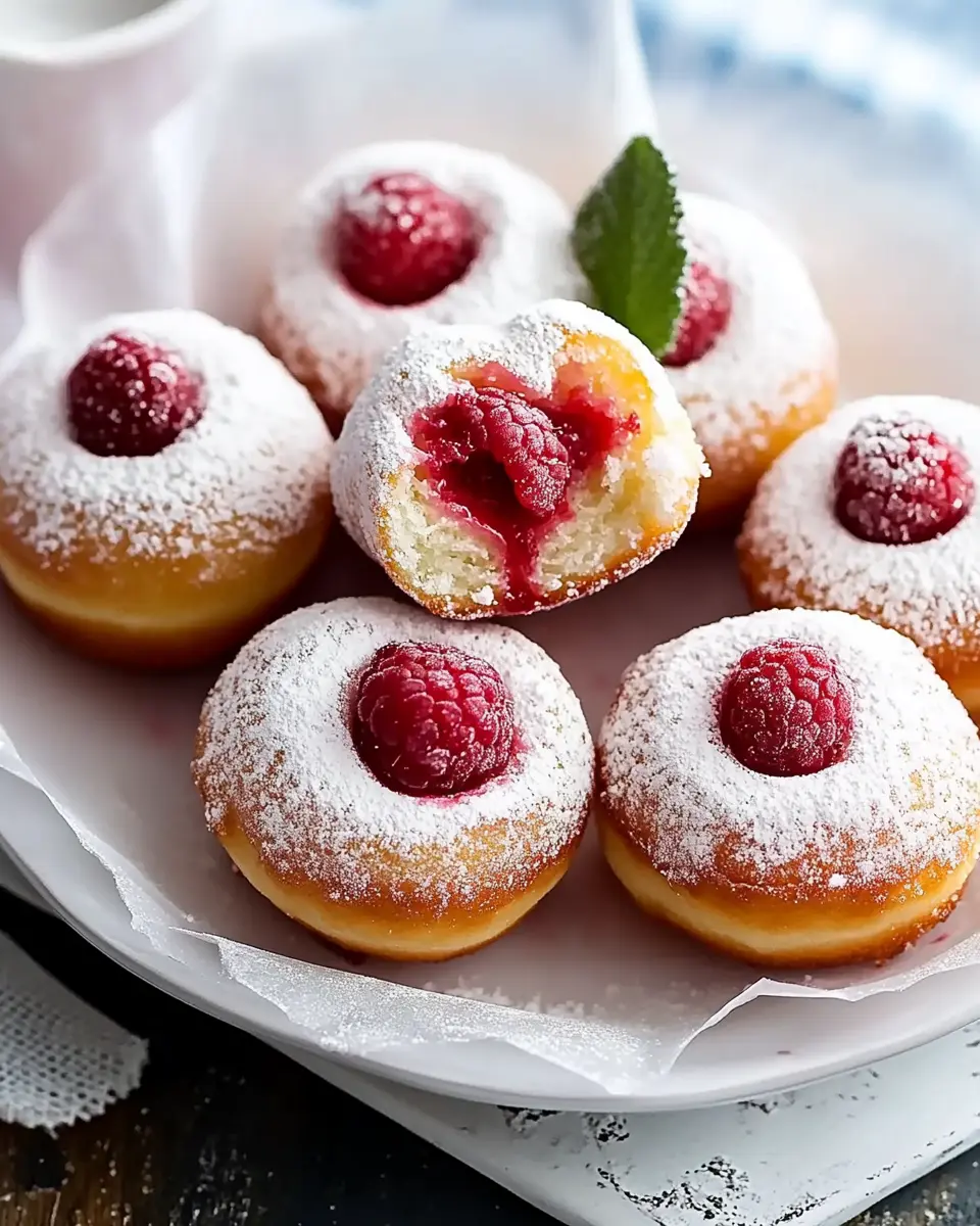 Mini-Krapfen mit Himbeerherz: Indulgent Bites of Joy