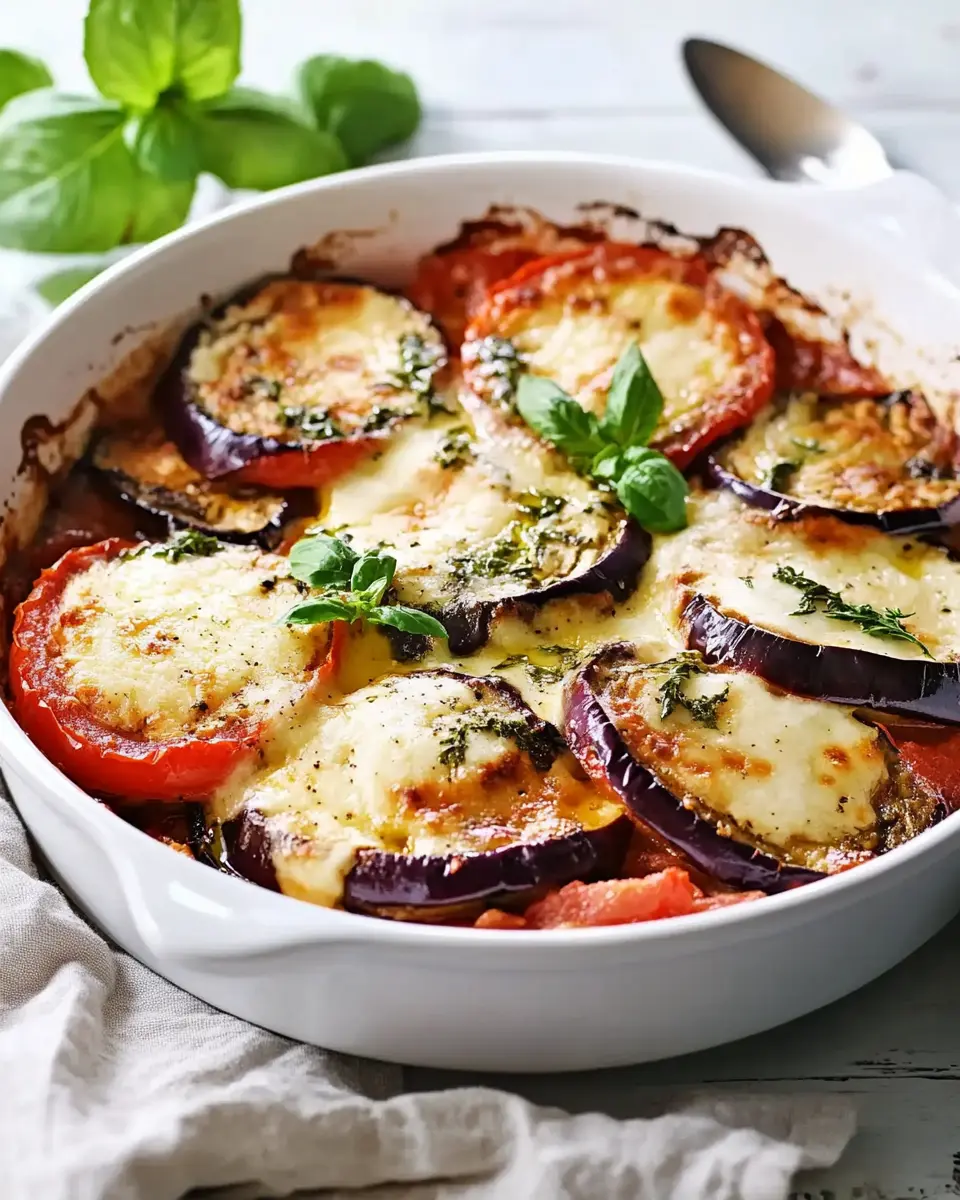 Tomaten-Auberginen-Auflauf mit Mozzarella