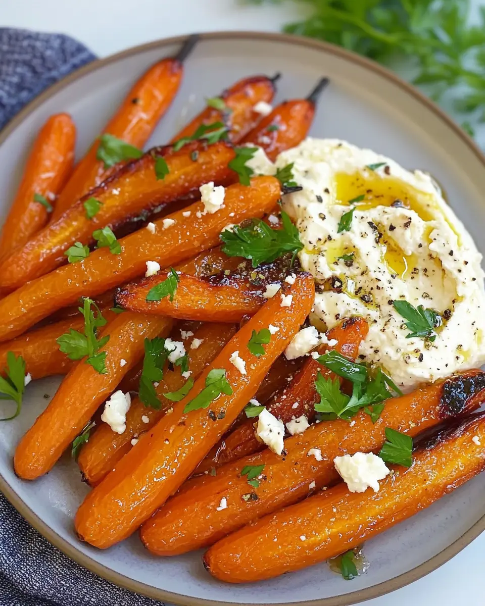 Geröstete Karotten mit Honig-Feta-Creme: Irresistibly Sweet & Savory