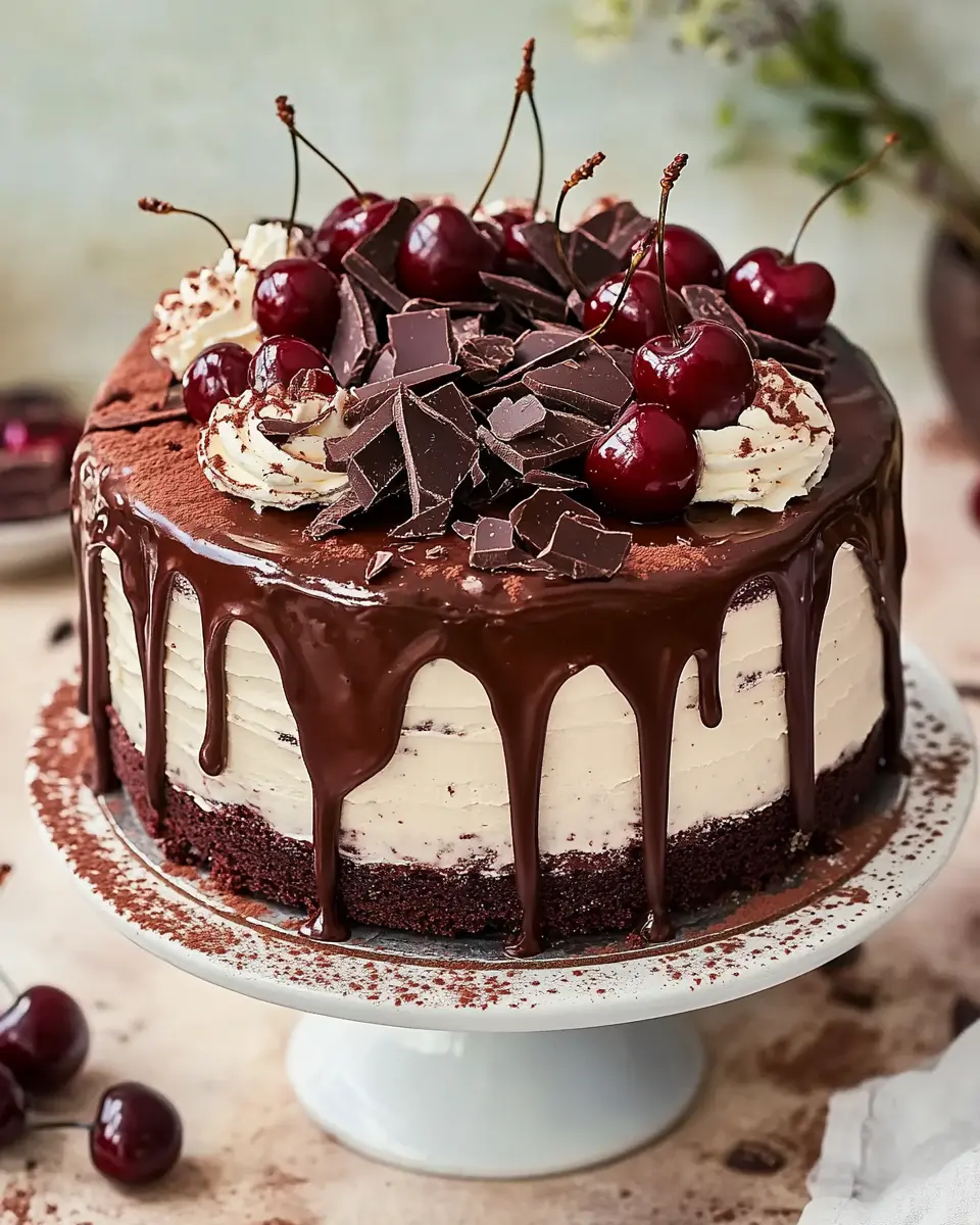 Choc Drip Cake im Black-Forest-Style: Irresistibly Indulgent!