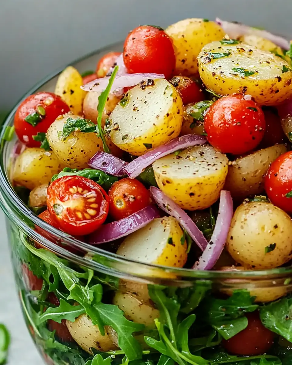 Ofenkartoffel-Salat mit Rucoladressing: Easy & Flavor-Packed Delight