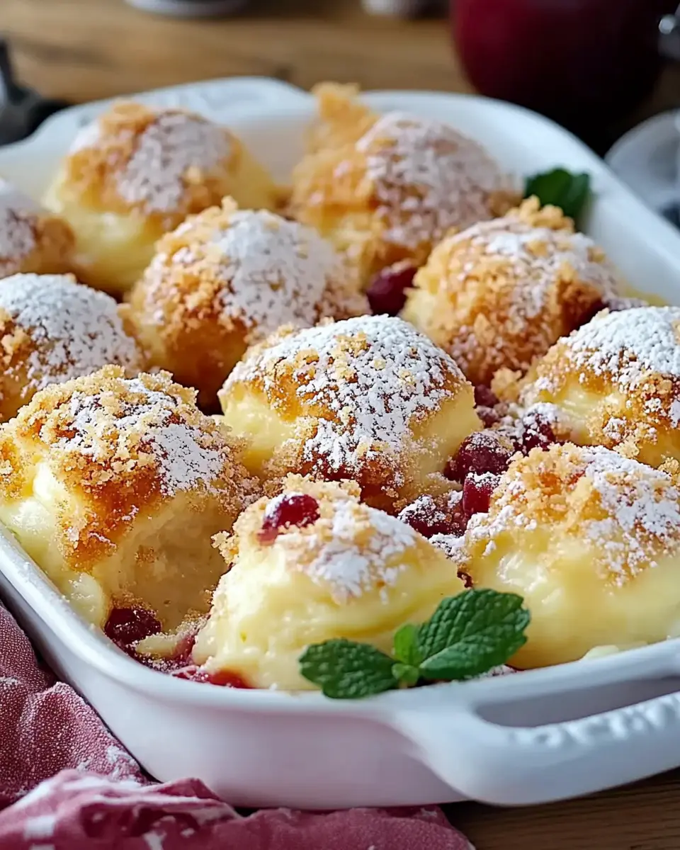 Bayerisches Buchtelblech mit Pudding und Streuseln: Pure Indulgence