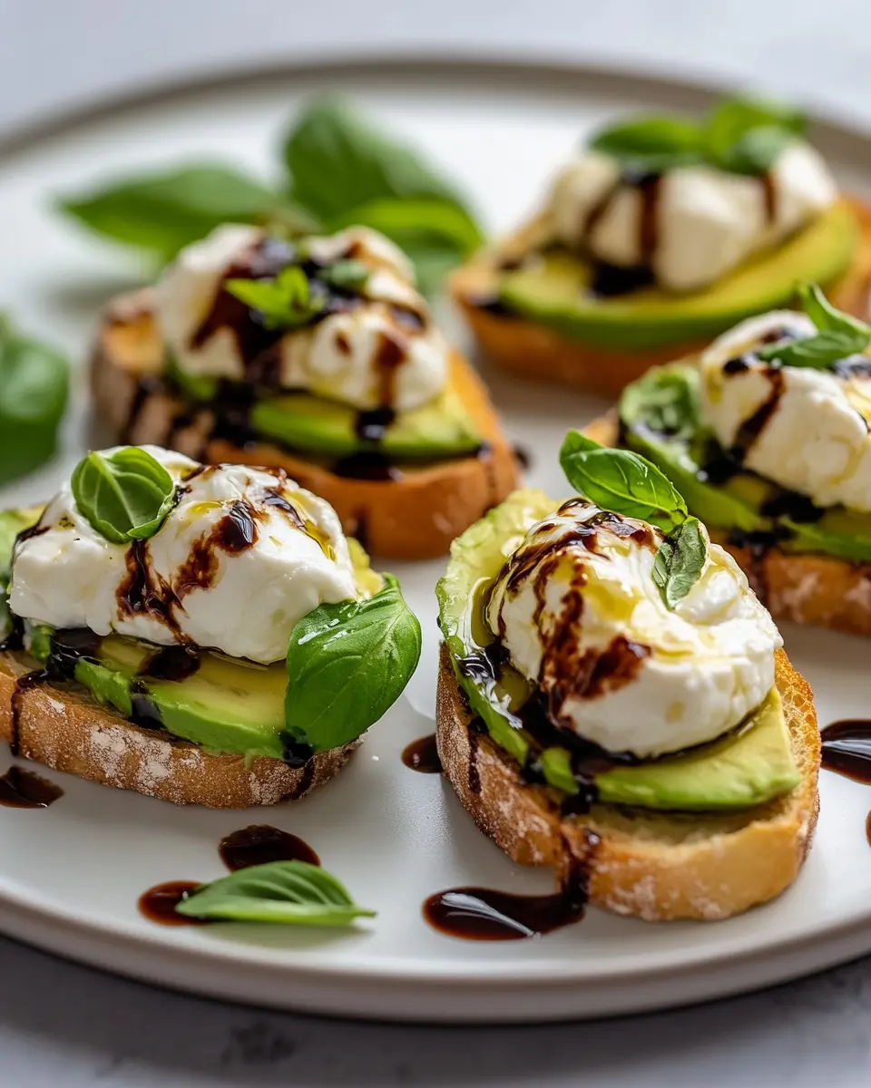 Avocado-Burrata-Bruschetta: The Best Indulgent Appetizer