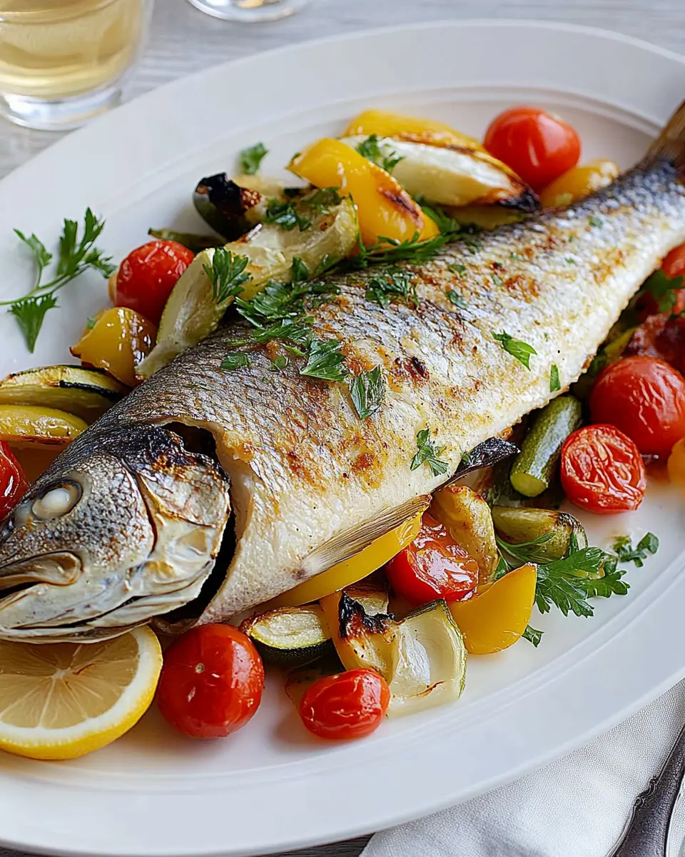 Loup de mer aus dem Ofen: Juicy Fish with Veggie Bliss