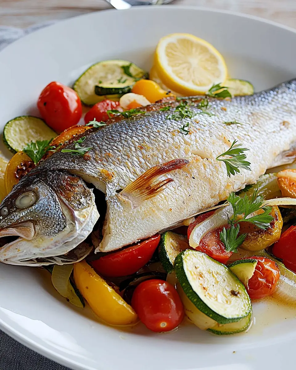 Loup de mer aus dem Ofen: Juicy Fish with Veggie Bliss