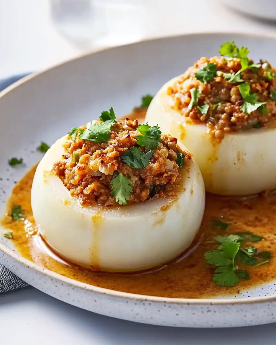 Gefüllter Kohlrabi mit Linsen-Hack: Creamy Coconut Delight