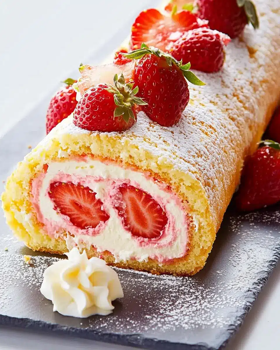 Süße Erdbeer-Frischkäse-Biskuitrolle: Indulgent Summer Delight
