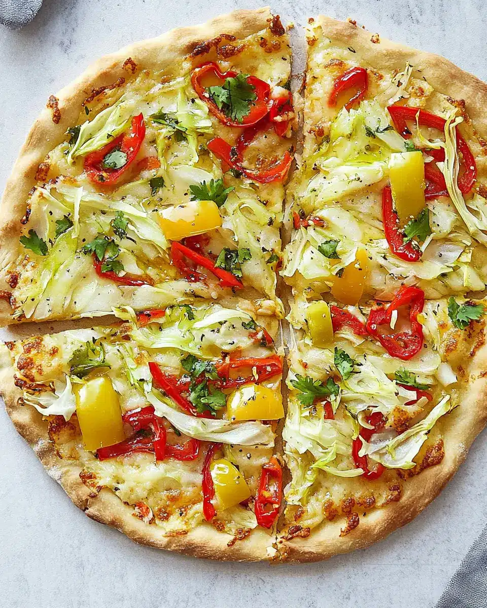 Spitzkohl-Flammkuchen mit Paprika