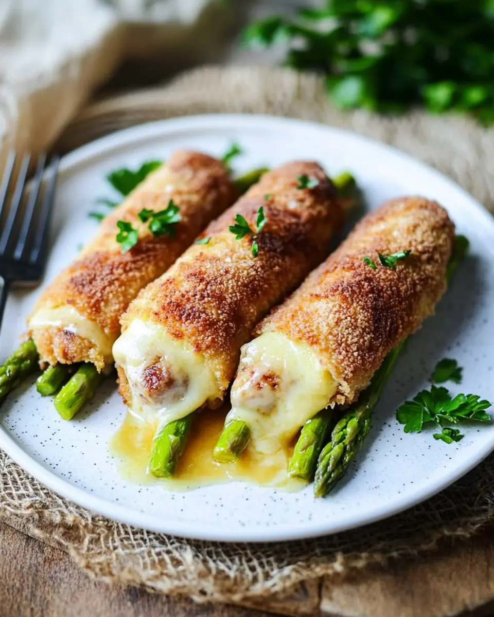 Spargel-Cordon-Bleu aus der Heißluftfritteuse: Irresistibly Crispy