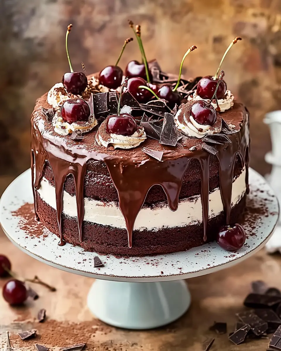 Choc Drip Cake im Black-Forest-Style: Irresistibly Indulgent!