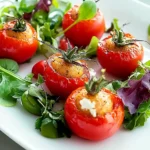 Überraschungs-Tomaten auf Kräutersalat First Image First Image