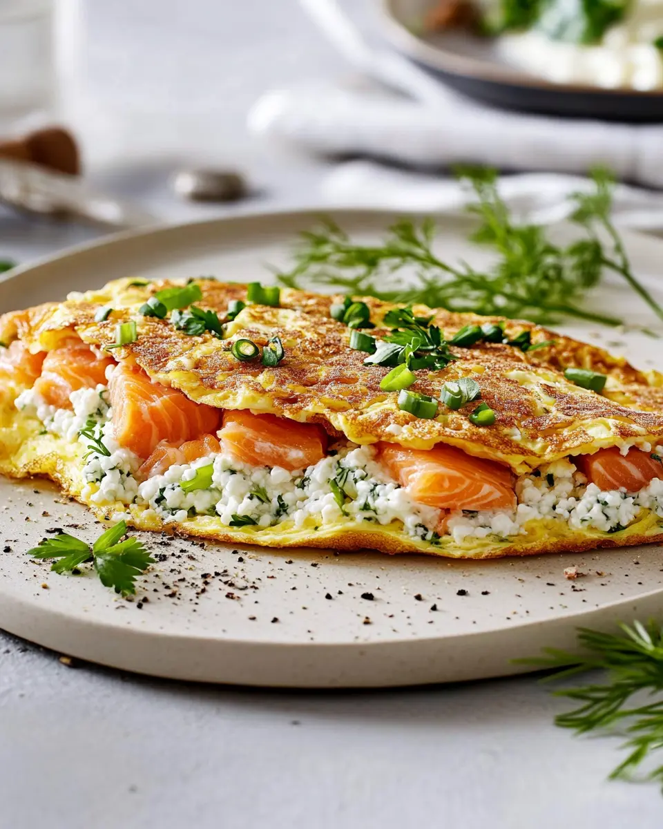 Gefüllte Kräuter-Omeletts mit Lachs und Hüttenkäse: Irresistibly Fresh!