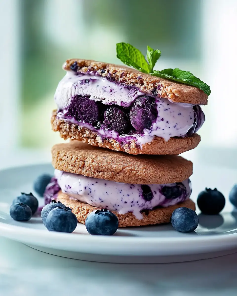Blaubeer Eiscreme Sandwich: The Indulgent Summer Delight