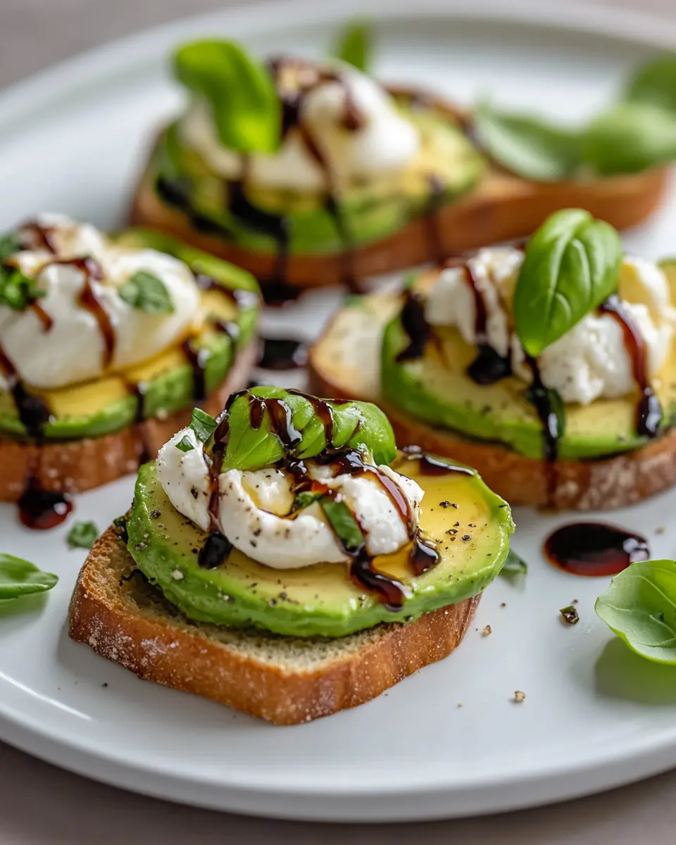 Avocado-Burrata-Bruschetta: The Best Indulgent Appetizer
