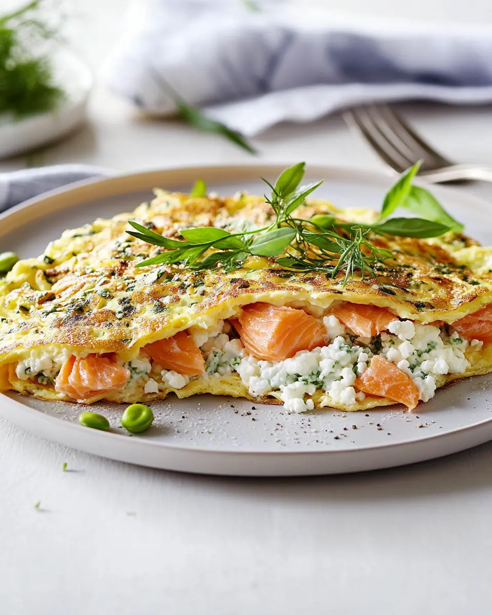 Gefüllte Kräuter-Omeletts mit Lachs und Hüttenkäse: Irresistibly Fresh!