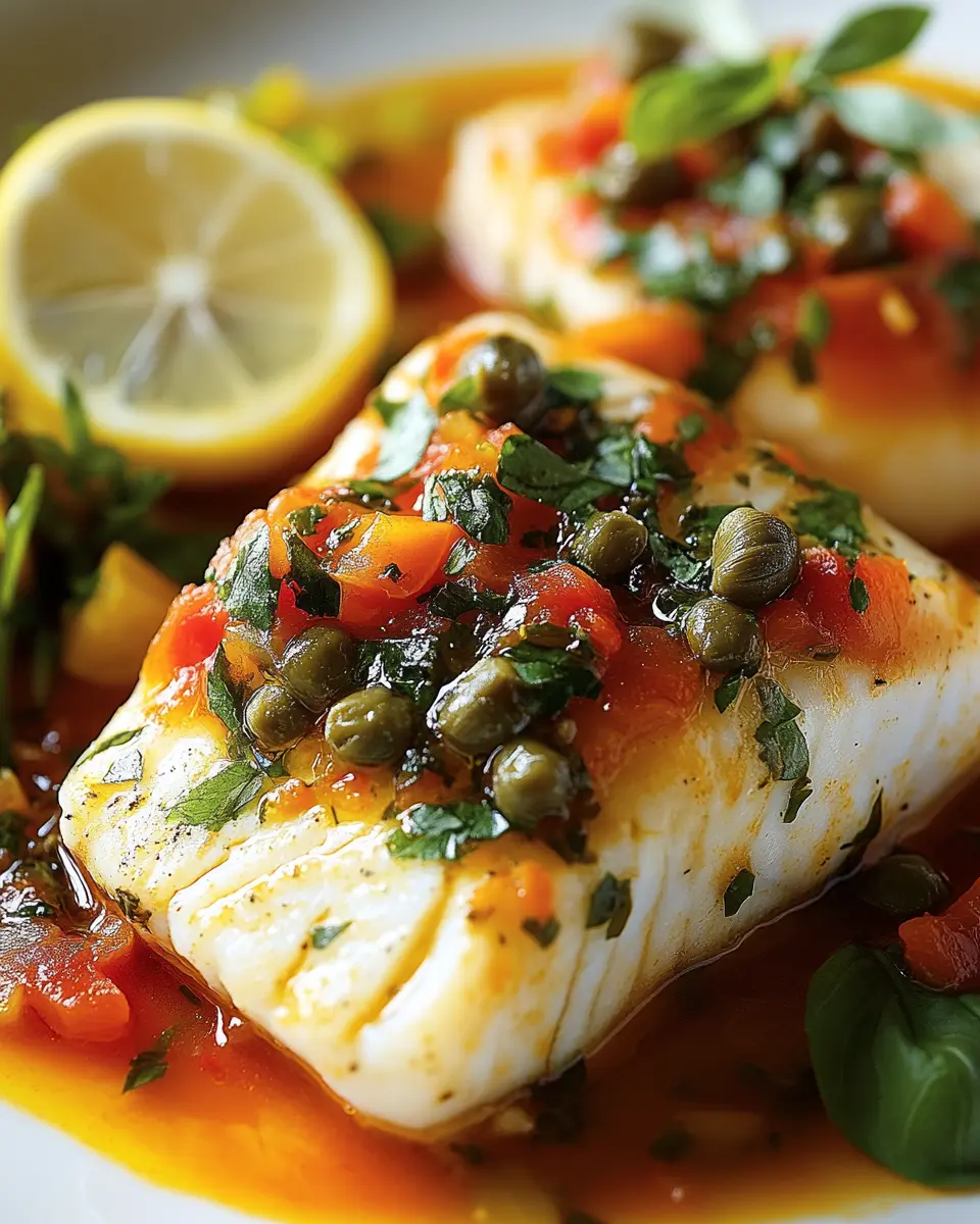 Kabeljau in Tomaten-Kapern-Sauce: A Juicy Mediterranean Delight