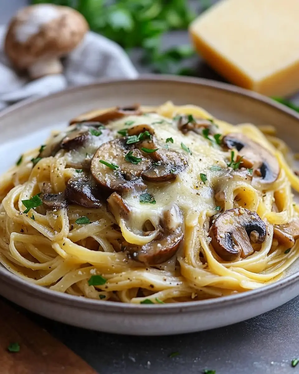 Pasta mit karamellisiertem Lauch und Pilzen auf Gruyère: Irresistibly Cozy Comfort!