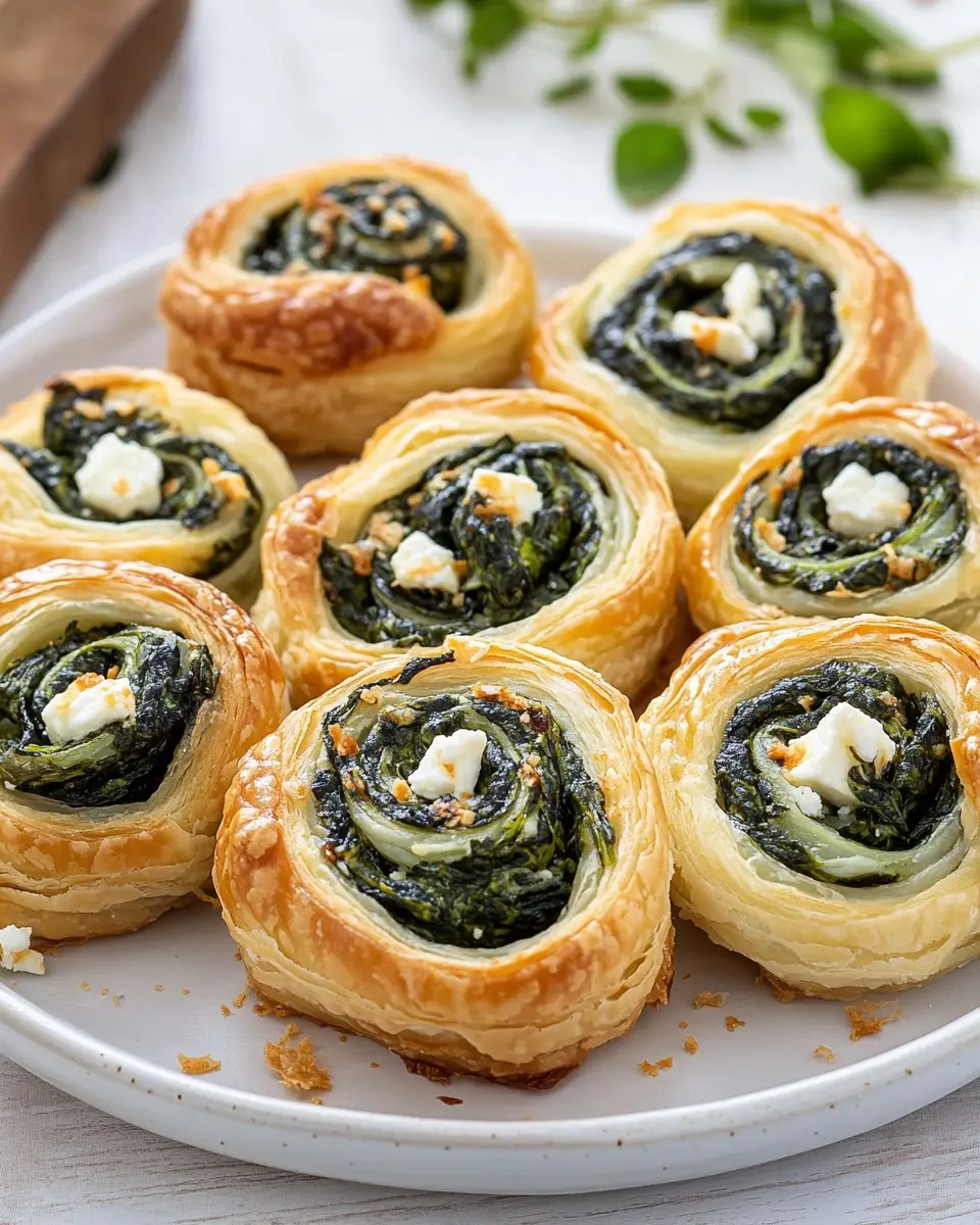 Vegetarische Blätterteigschnecken mit Spinat und Feta Bliss 5