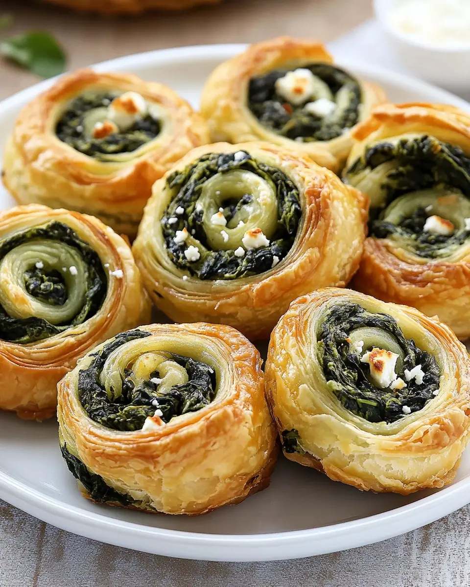Vegetarische Blätterteigschnecken mit Spinat und Feta Bliss 7 brhjskeg32sfjweybsnc