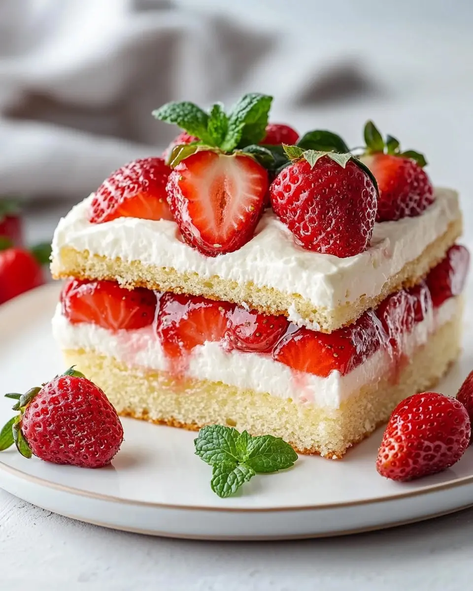 Erdbeer-Schmandkuchen vom Blech: Irresistibly Creamy Delight