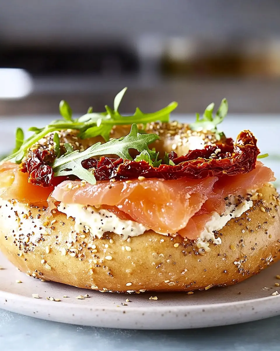 Vollkorn-Bagel mit Lachs und getrockneten Tomaten Bliss 7