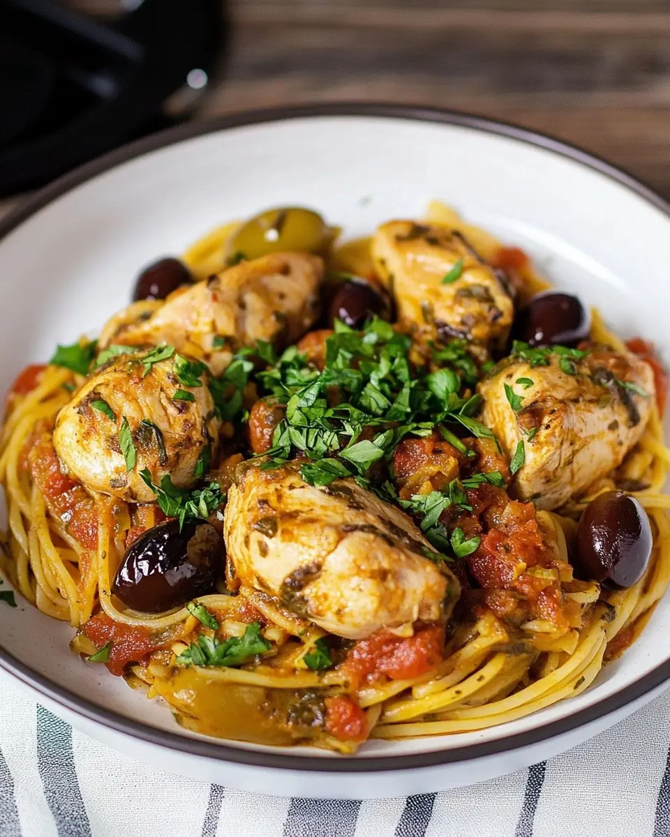 Kritharaki mit Hähnchen & Oliven: A Comforting One-Pan Wonder
