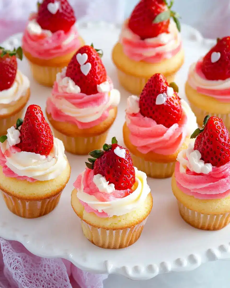 Mini-Cupcakes mit Erdbeeren First Image First Image
