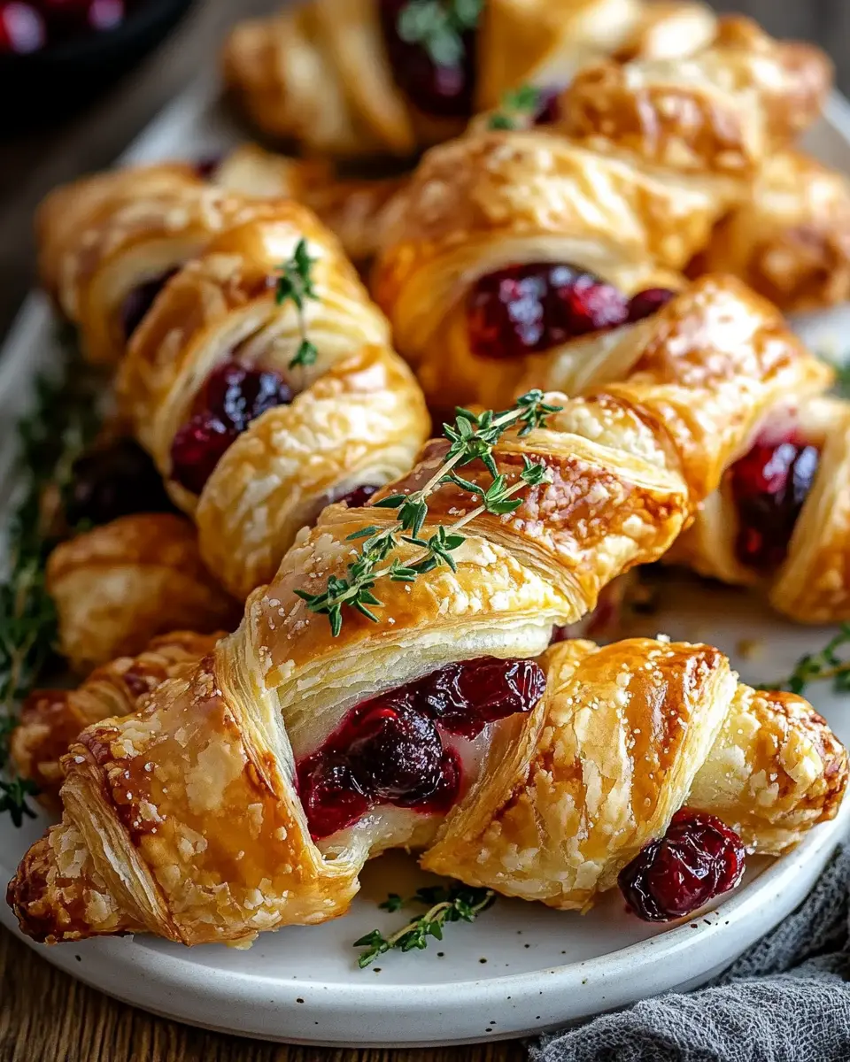 Cranberry Brie & Thyme Puff Pastry Twists: Irresistibly Indulgent Treats