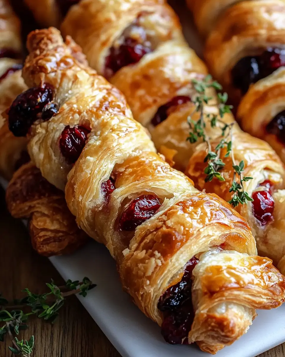 Cranberry Brie & Thyme Puff Pastry Twists First Image First Image