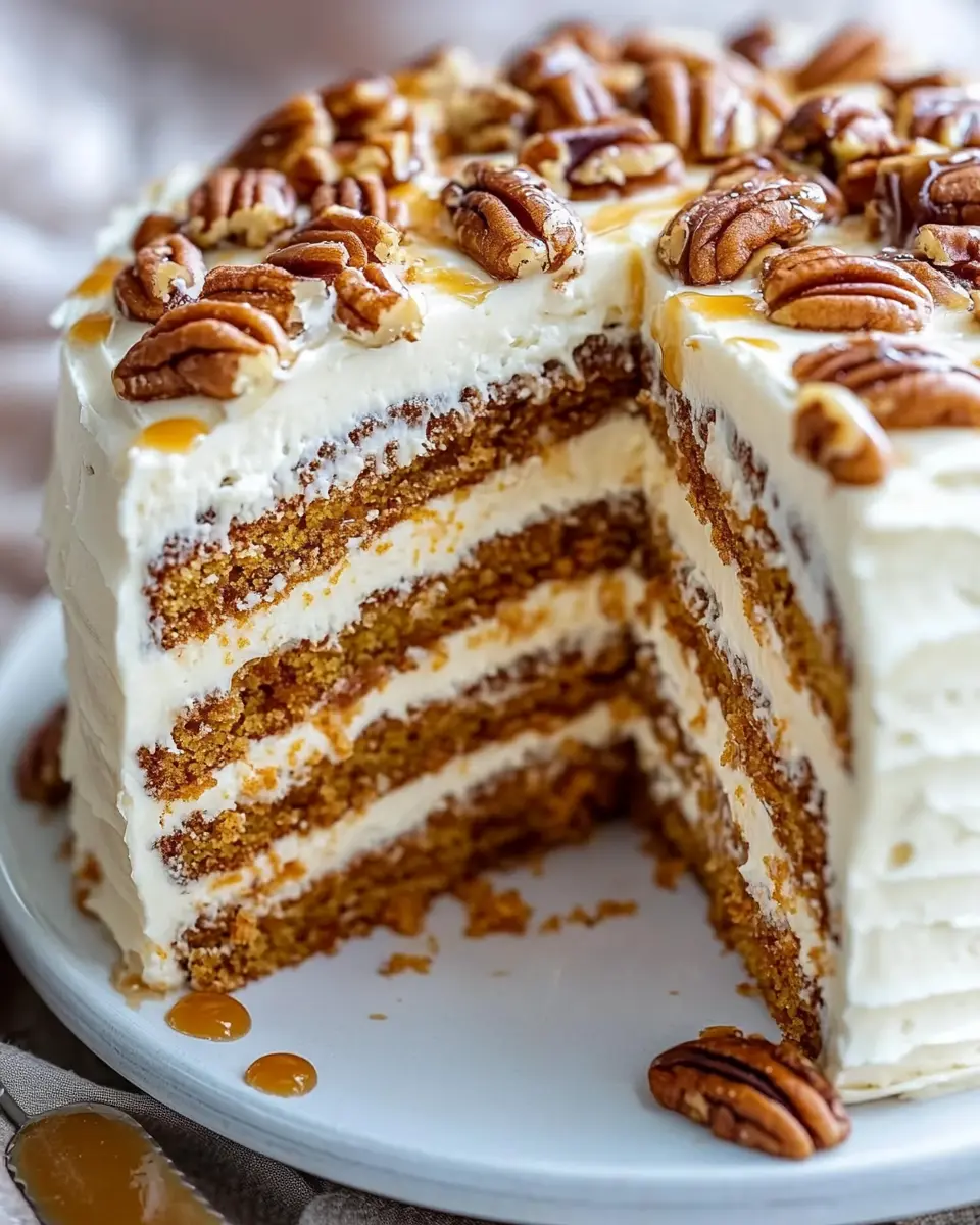 Rüblitorte mit Vanille-Frosting: Indulgent Bliss with Pecans