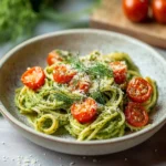 Pasta mit Dillpesto und Knoblauchtomaten First Image First Image