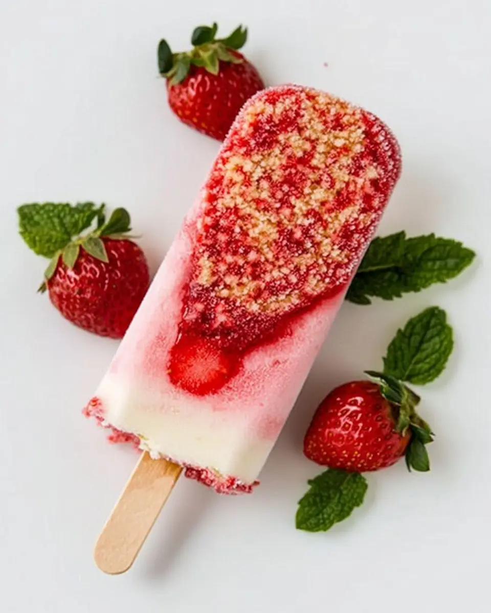 Erdbeer-Shortcake-Eis am Stiel: Indulgent Summer Bliss