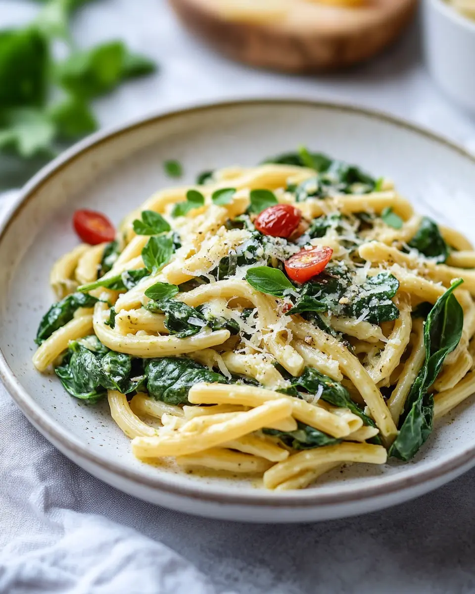 Vegane Spinat-One-Pot-Pasta First Image First Image